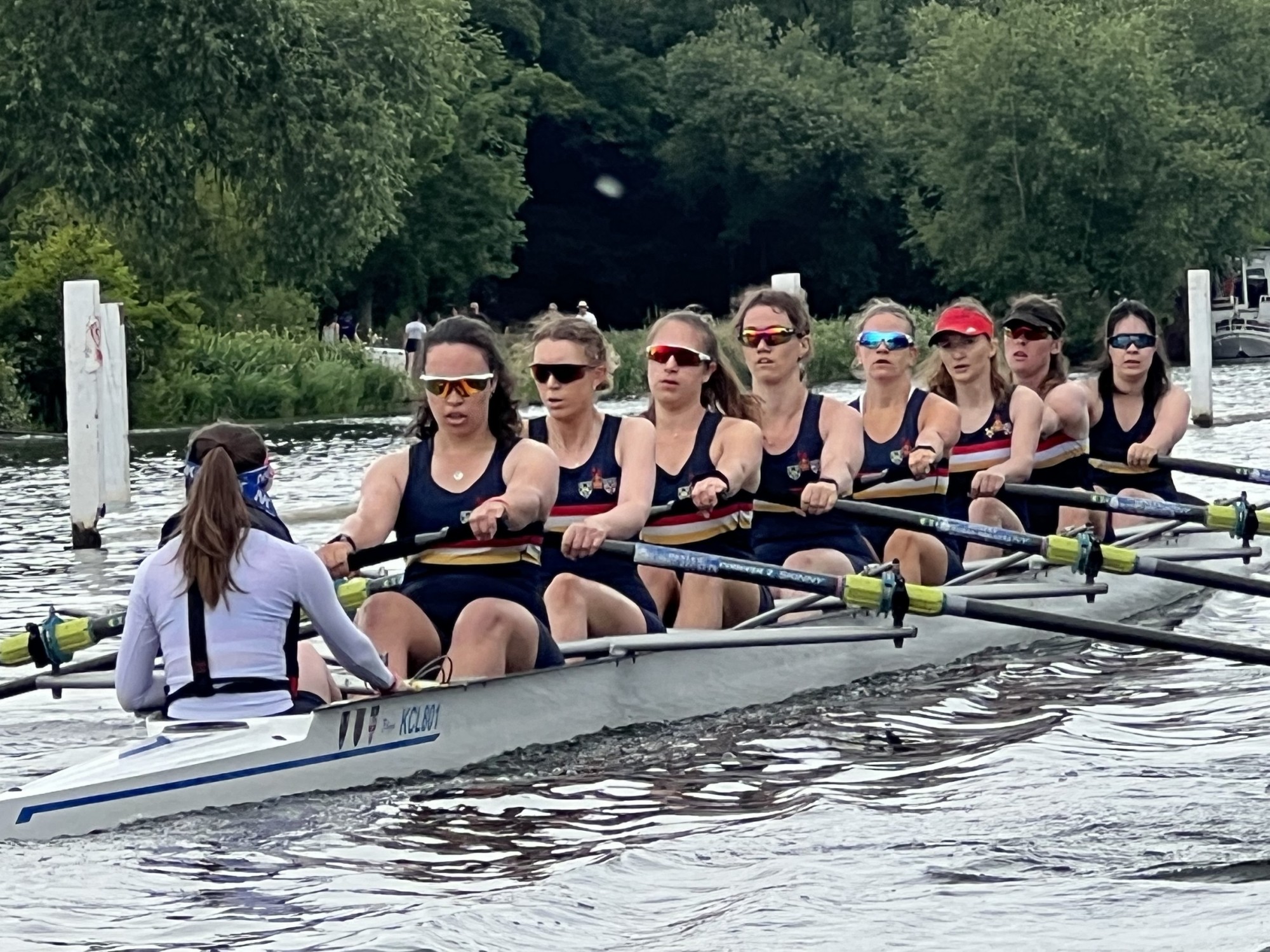 Alexandra McDonald and her rowing crew