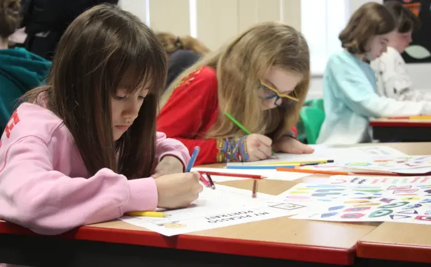 Year 5 and 6 pupils drawing