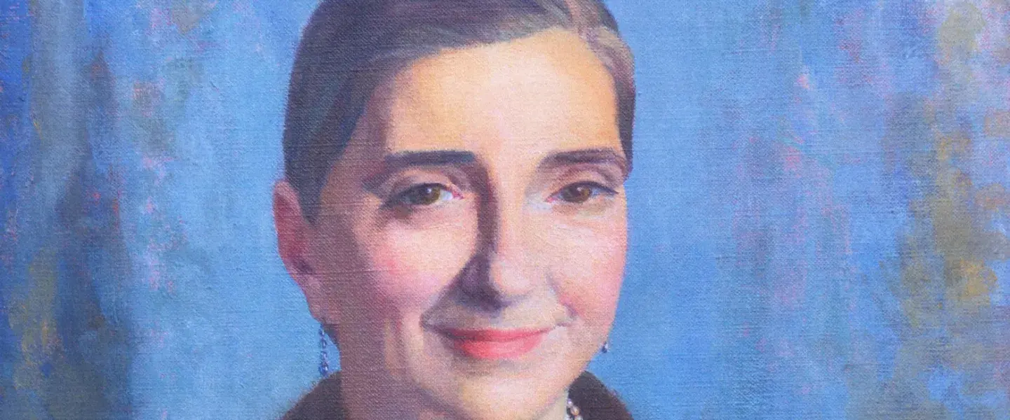 Portrait of Diana Beck painted by alumna